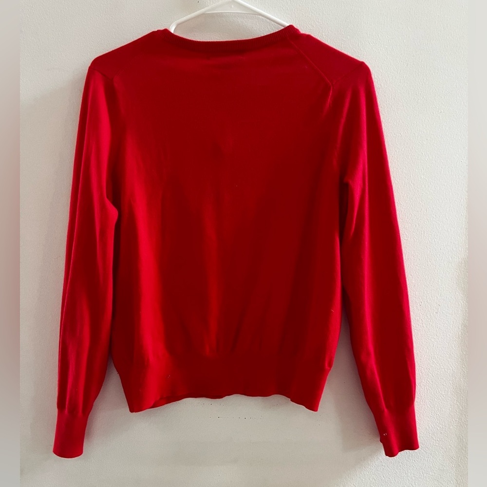Lands’ End Cardigan, Lightweight red sweater S/P - Picture 5 of 5